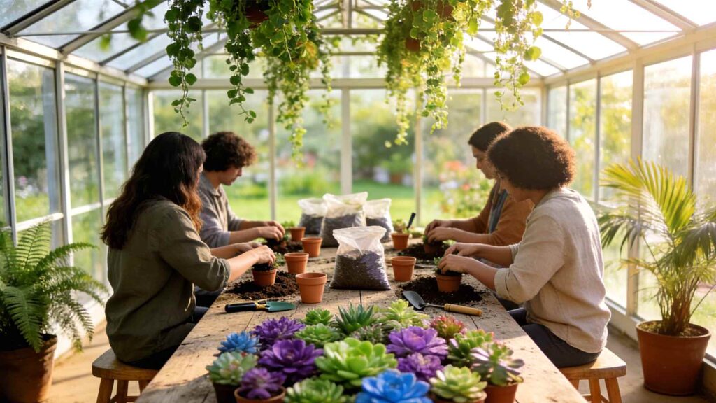 A Glass Conservatory As A Hub For Plant Workshop Ideas